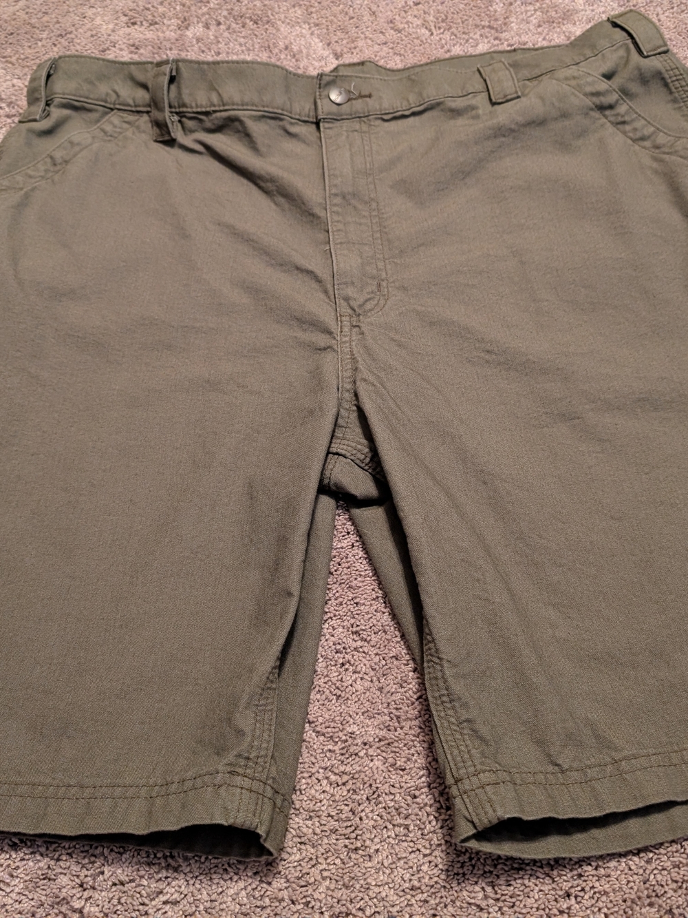 Mens Carhartt Original Fit Carpenter Shorts Size 42 Olive